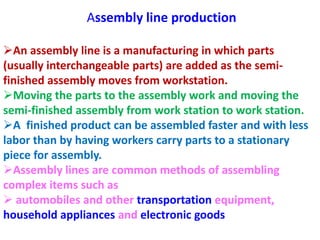 Production Line Part Names Basic of Production management | PPTX