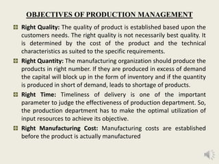 Production Organization & Material Management | PPTX