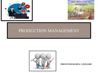 PRODUCTION MANAGEMENT
PRESENTED BY:RIYA S.PAWASHE
 