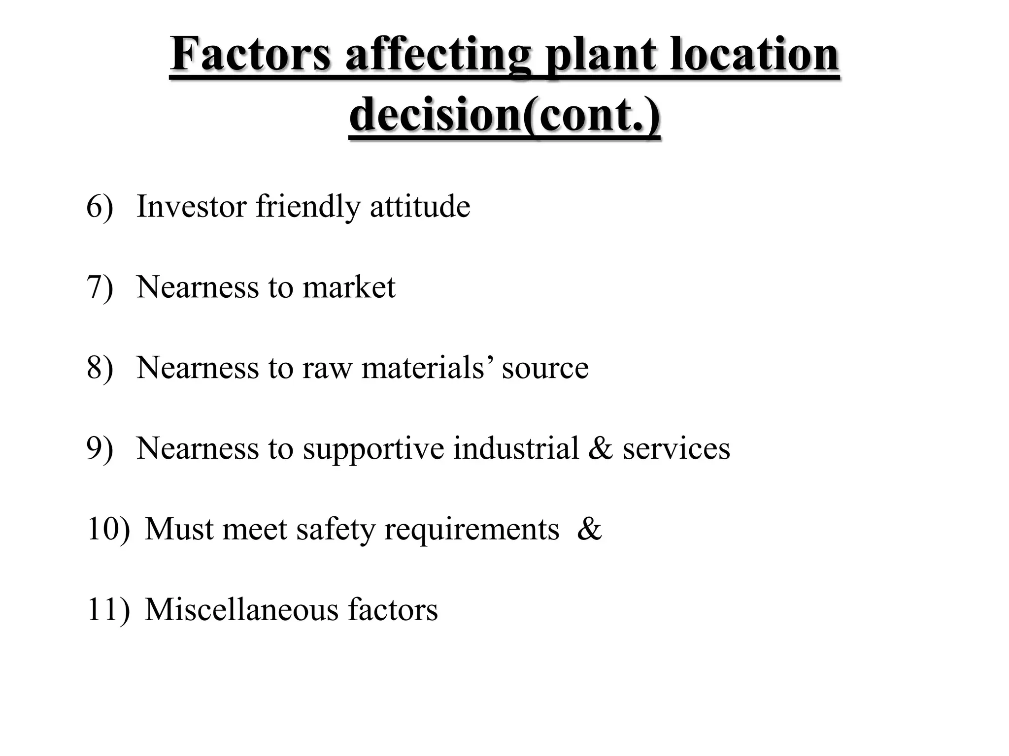 Production management system, plant location | PPTX