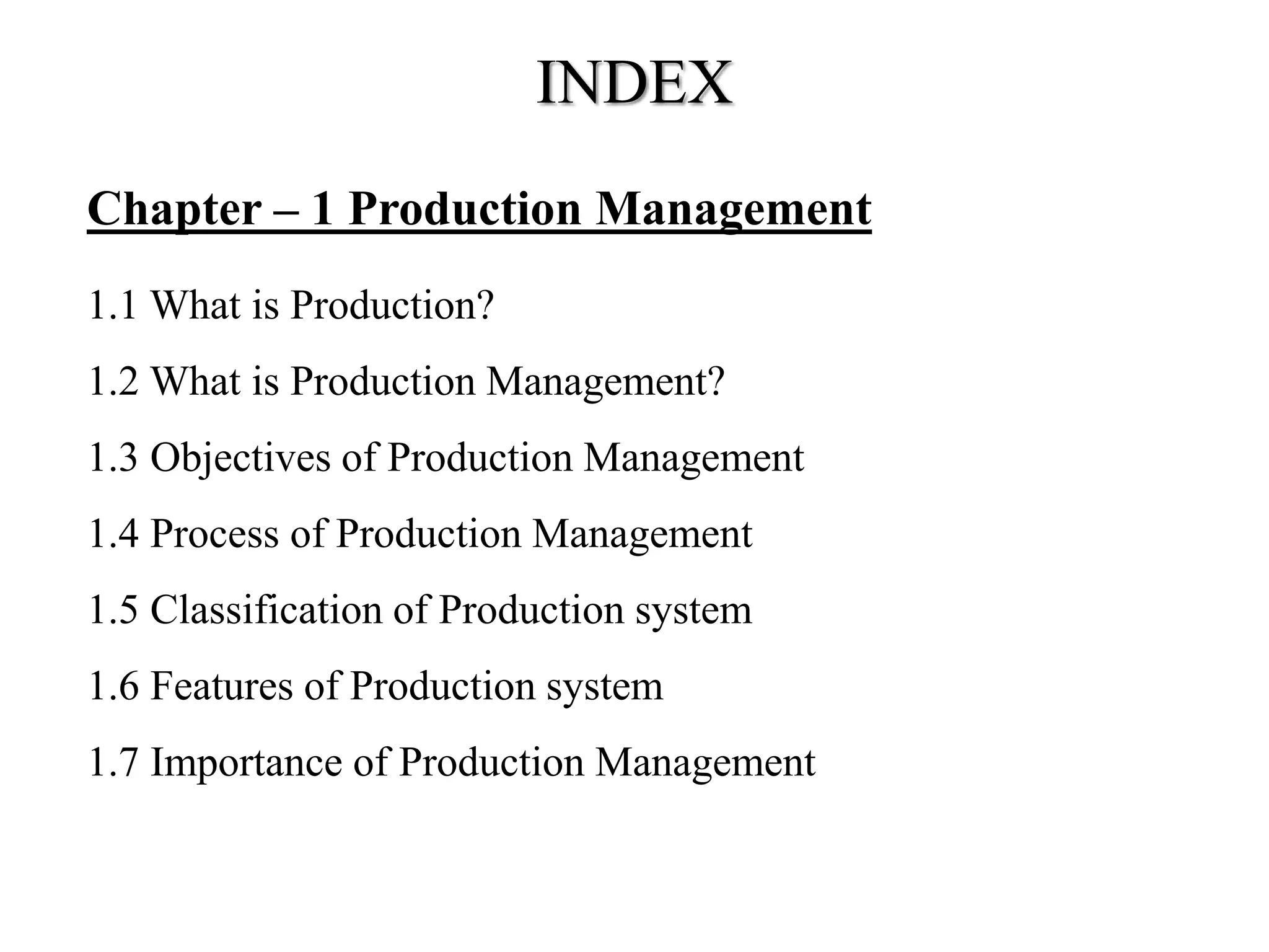 Production management system, plant location | PPTX