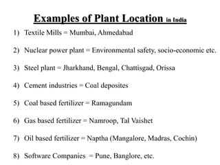 Production management system, plant location | PPTX