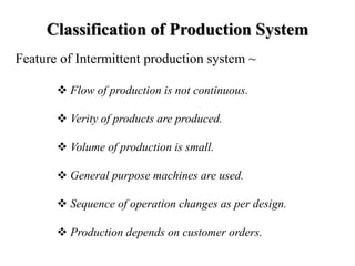 Production management system, plant location