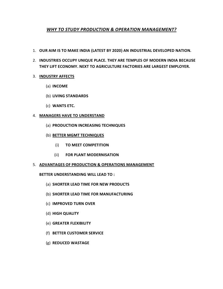 Operation management term paper
