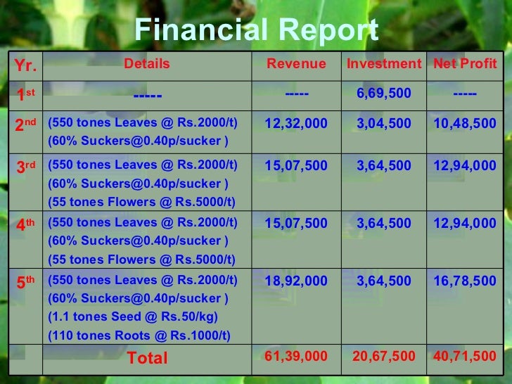 Production Of Aloe Vera
