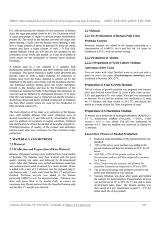 Production of banana alcohol and utilization of | PDF