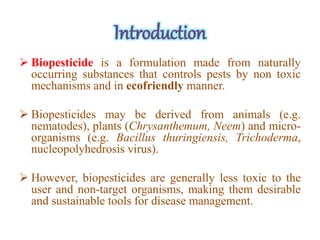 Production of biopestcides | PPTX
