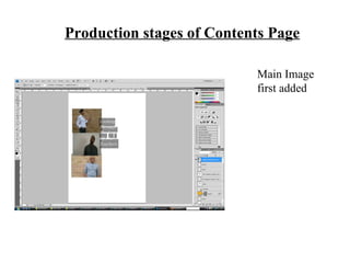 Main Image first added Production stages of Contents Page 