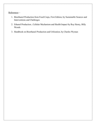 Production of ethanol | PDF