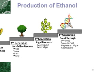 Production of ethanol from different sources | PPTX