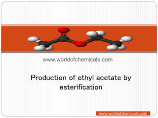www.worldofchemicals.com
Production of ethyl acetate by
esterification
www.worldofchemicals.com
 