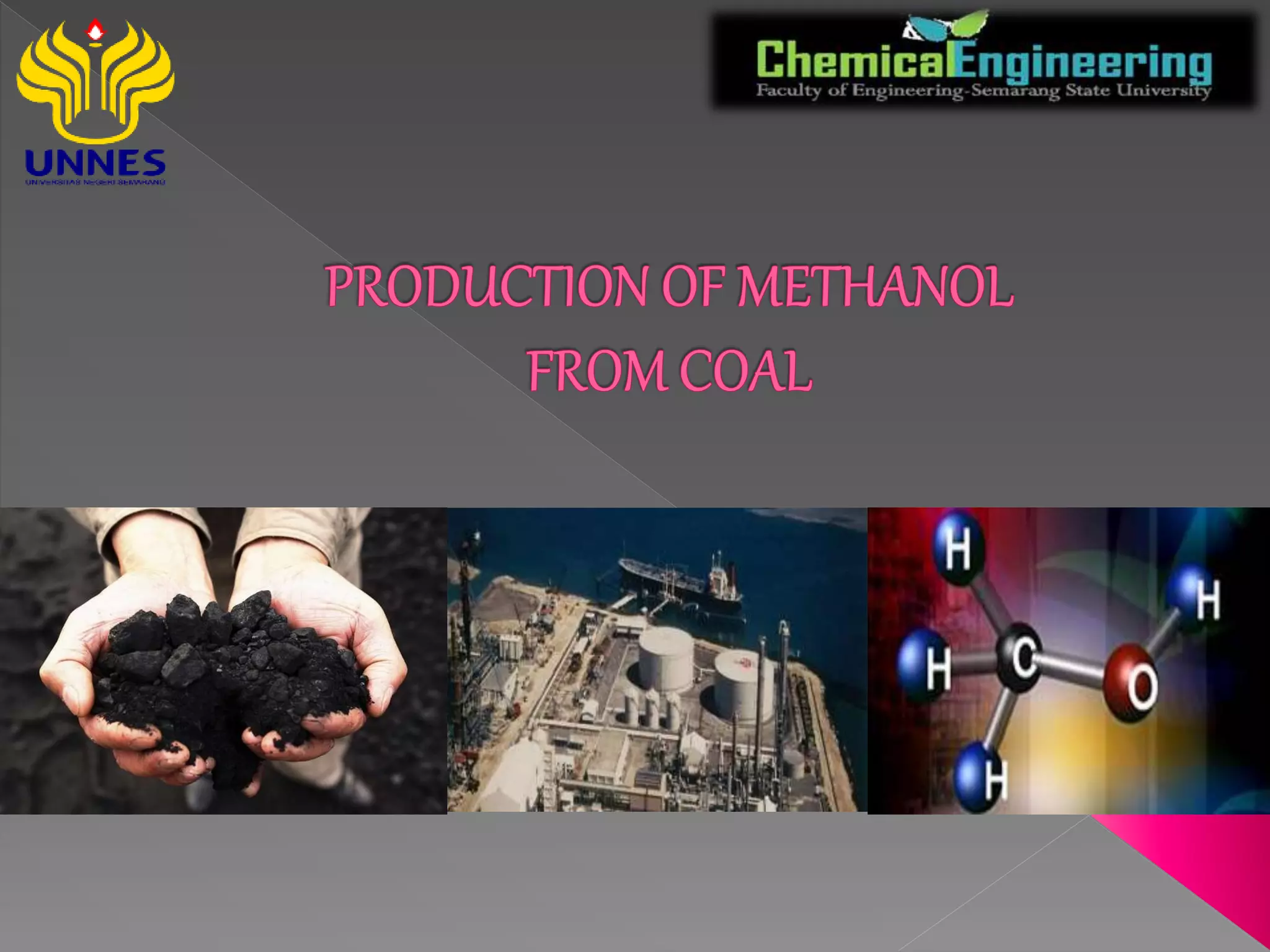 Production of methanol from coal | PPTX