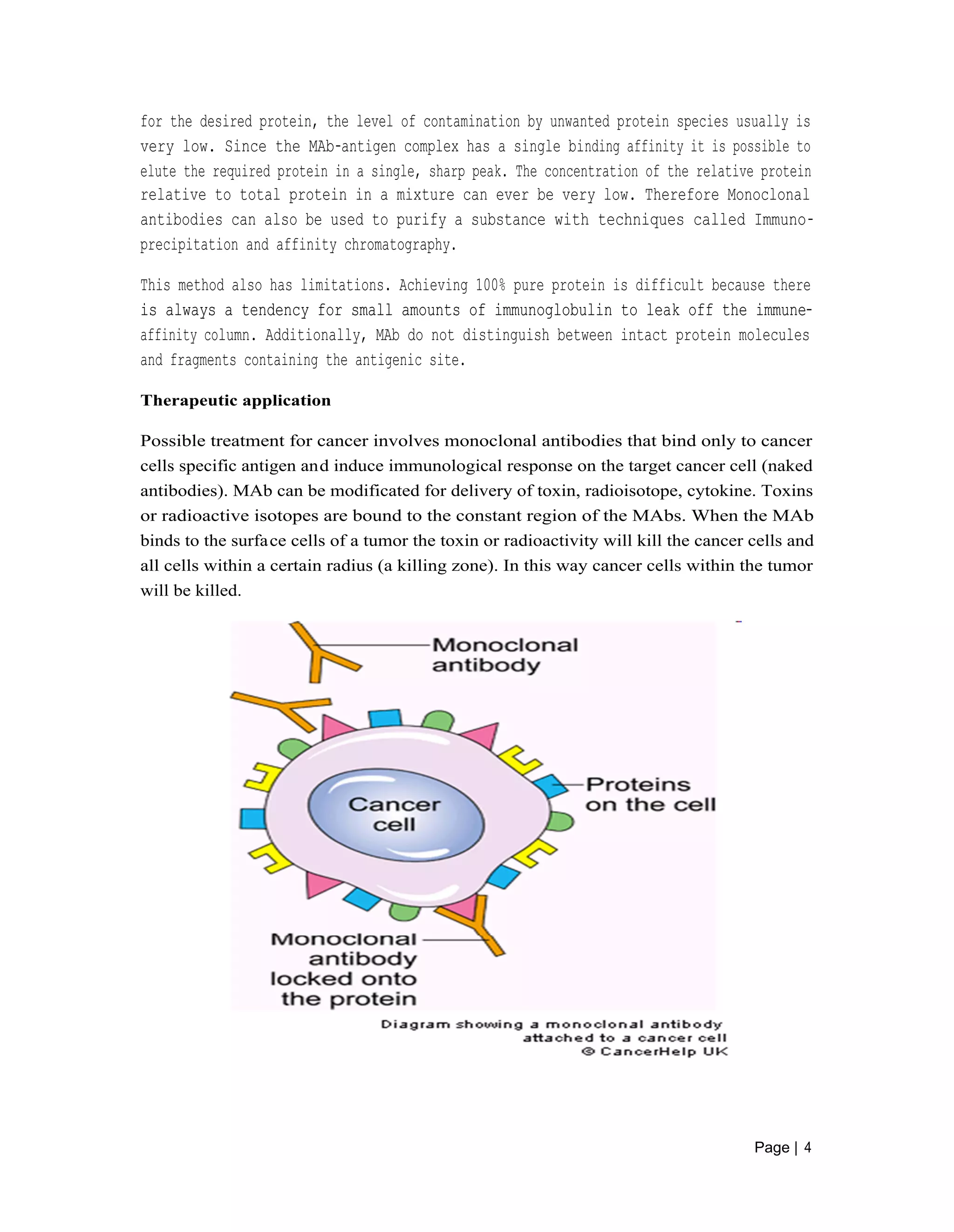 Production of monoclonal antibodies and applications in therapy and ...