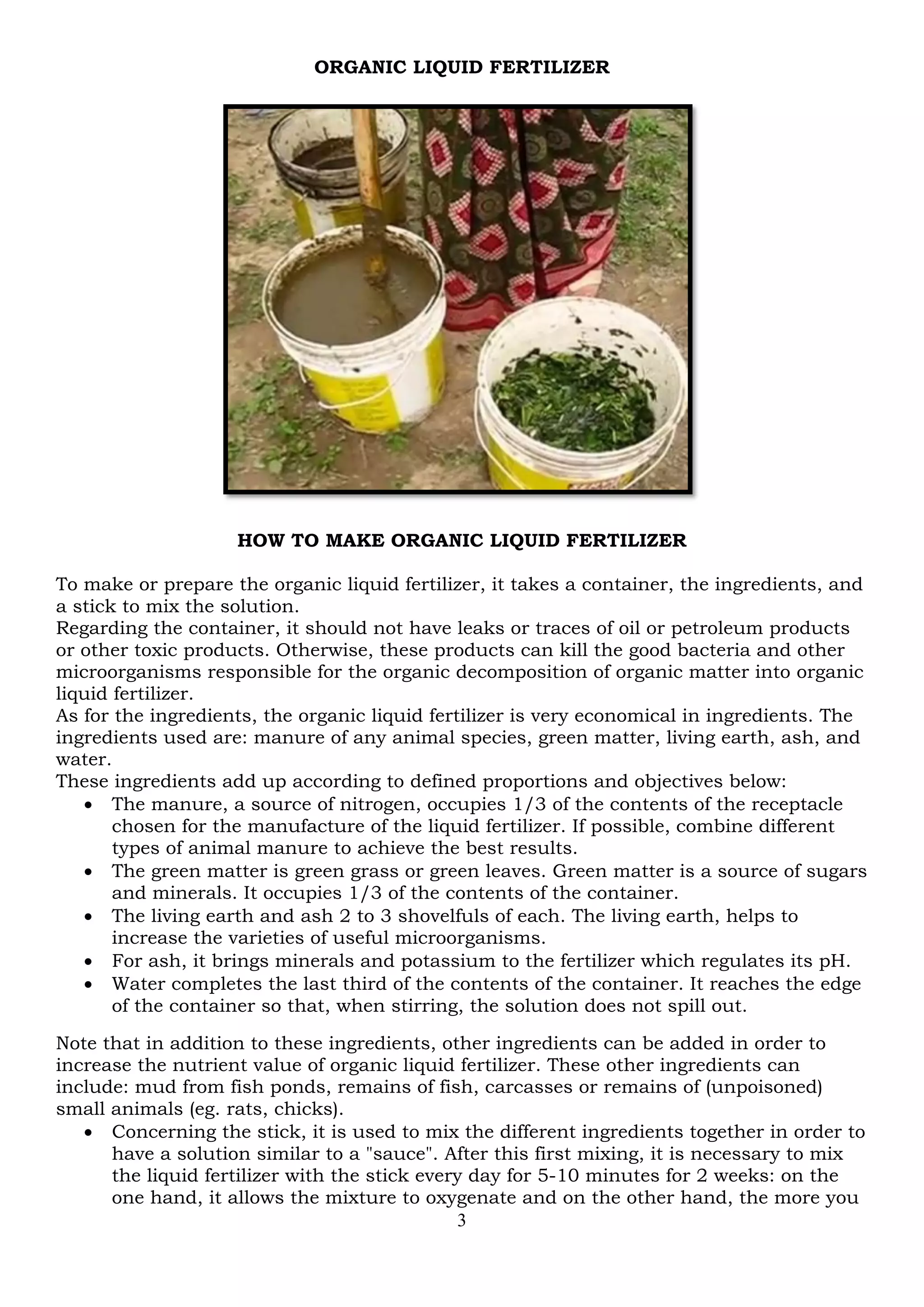 Production of organic fertilizers | PDF