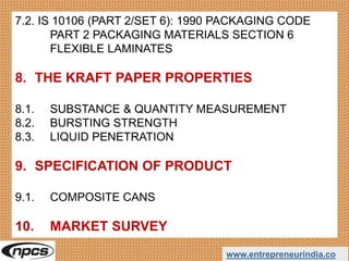 Production of paper composite cans | PPTX
