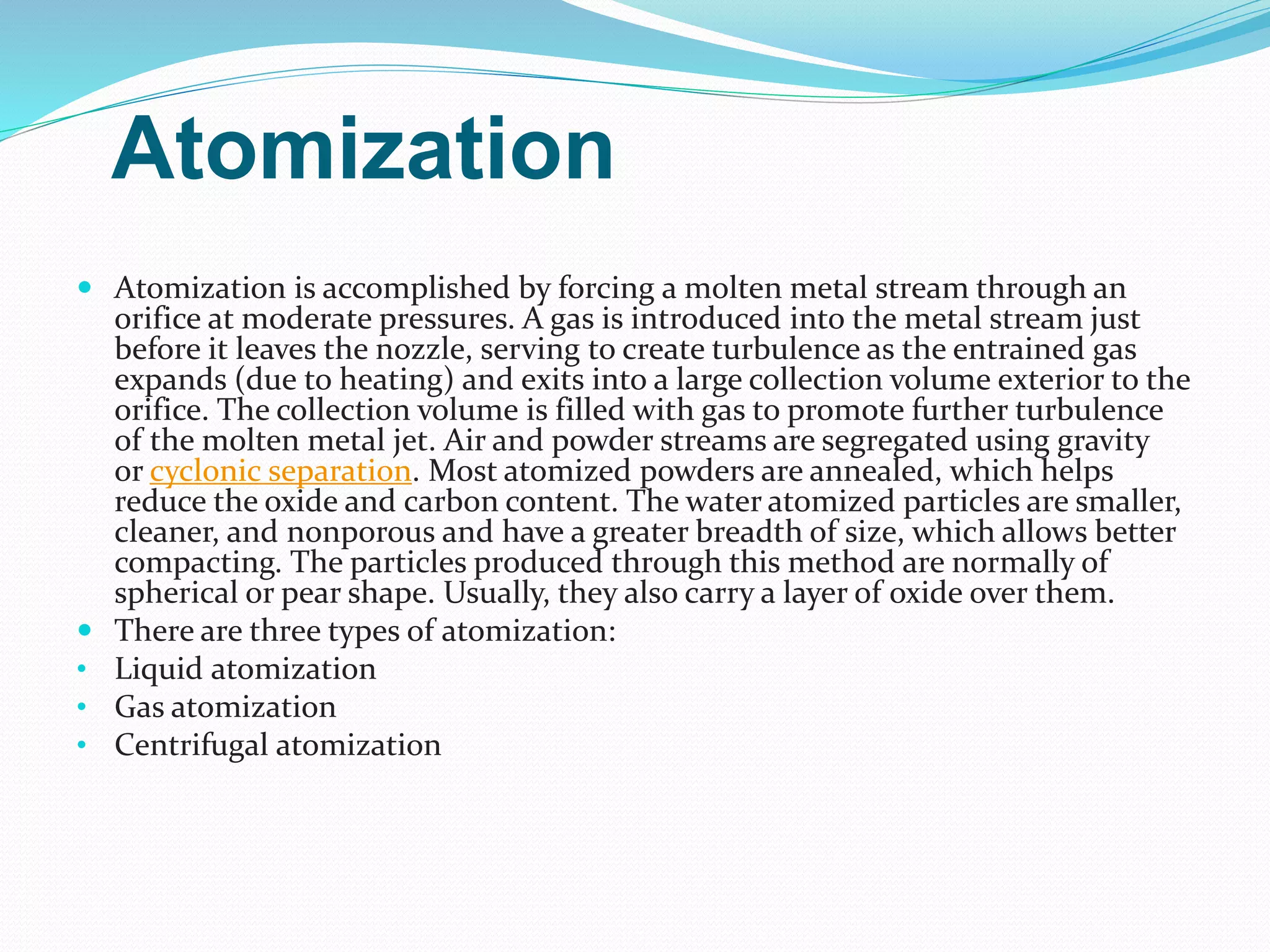 Production of powders | PPTX