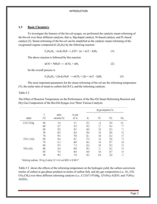 Production of Syngas from Biomass | PDF