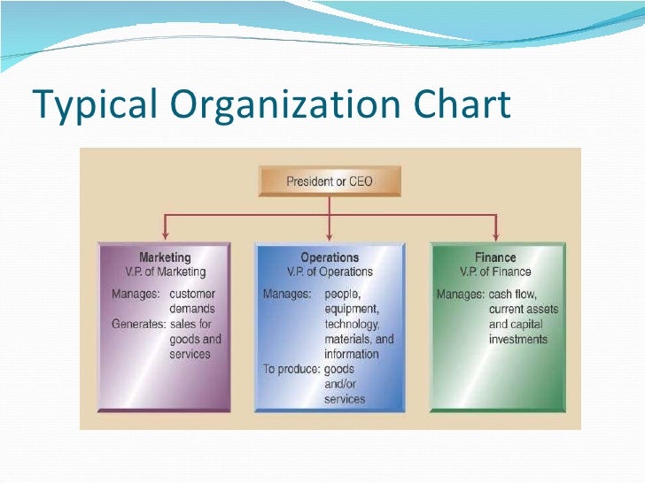 manufacturing organization charts