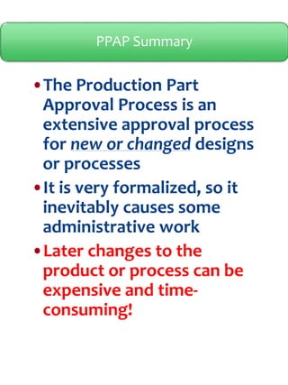 Production part approval process ppt 1 | PDF