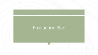 Production Plan
 