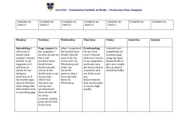 production plan template production plan template