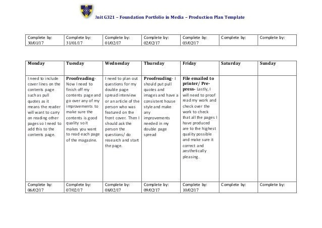 production plan template production plan template