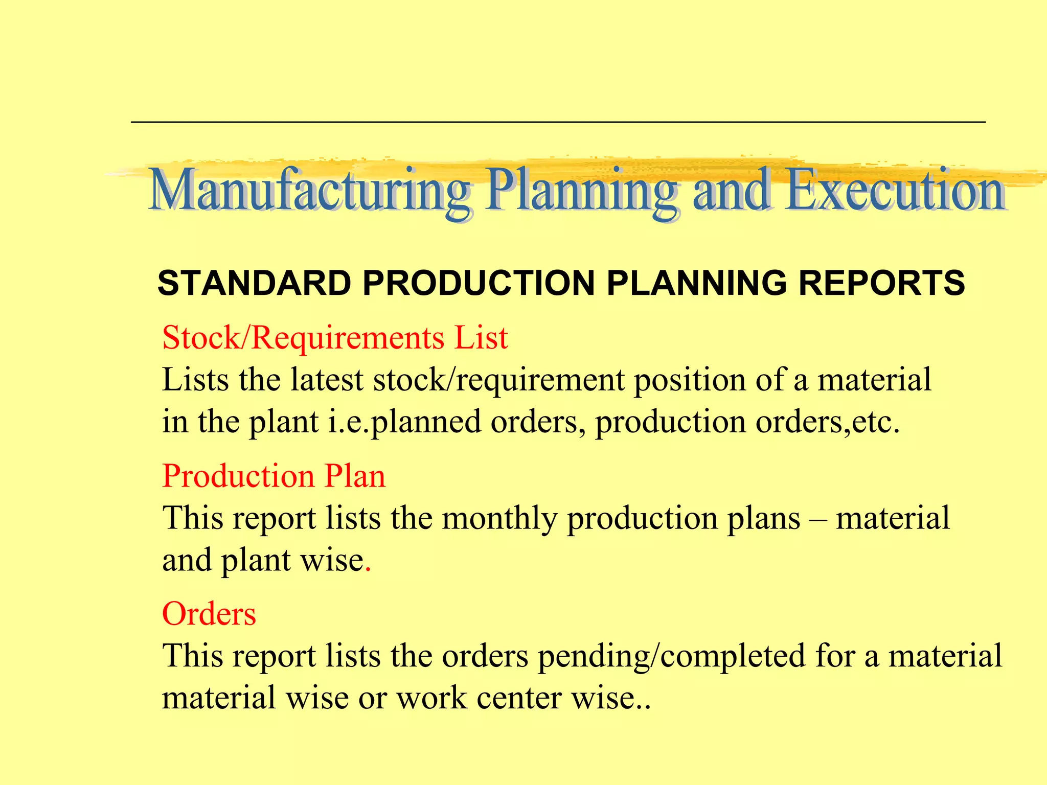 SAP Production Planning | PPT | Logistics | Business