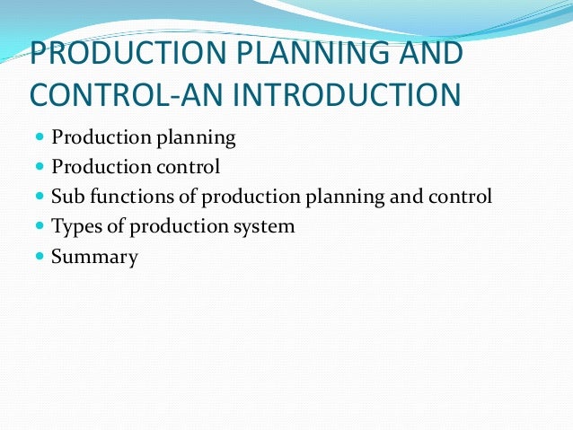 Functions of production planning and control pdf size
