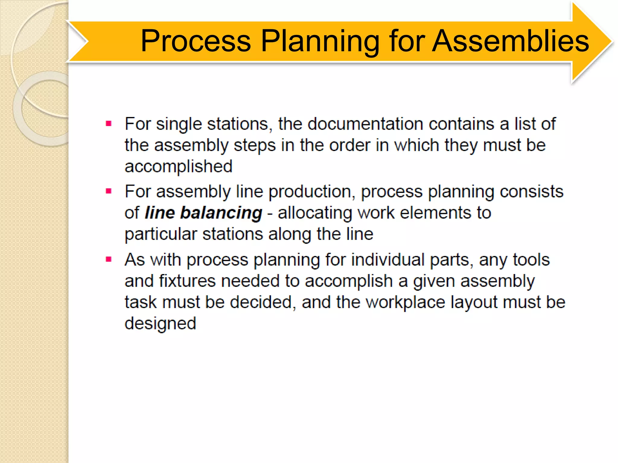 Process Planning for Assemblies
 