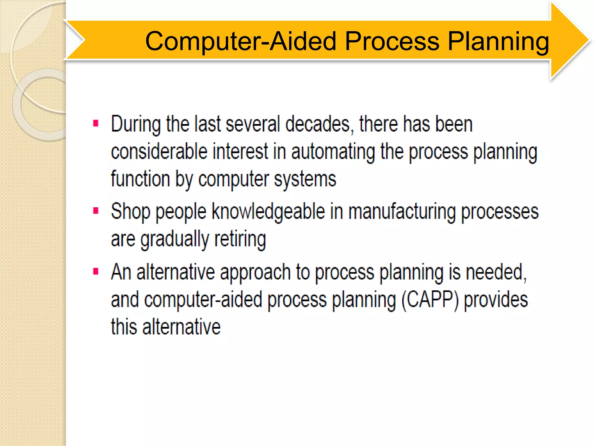 Computer-Aided Process Planning
 