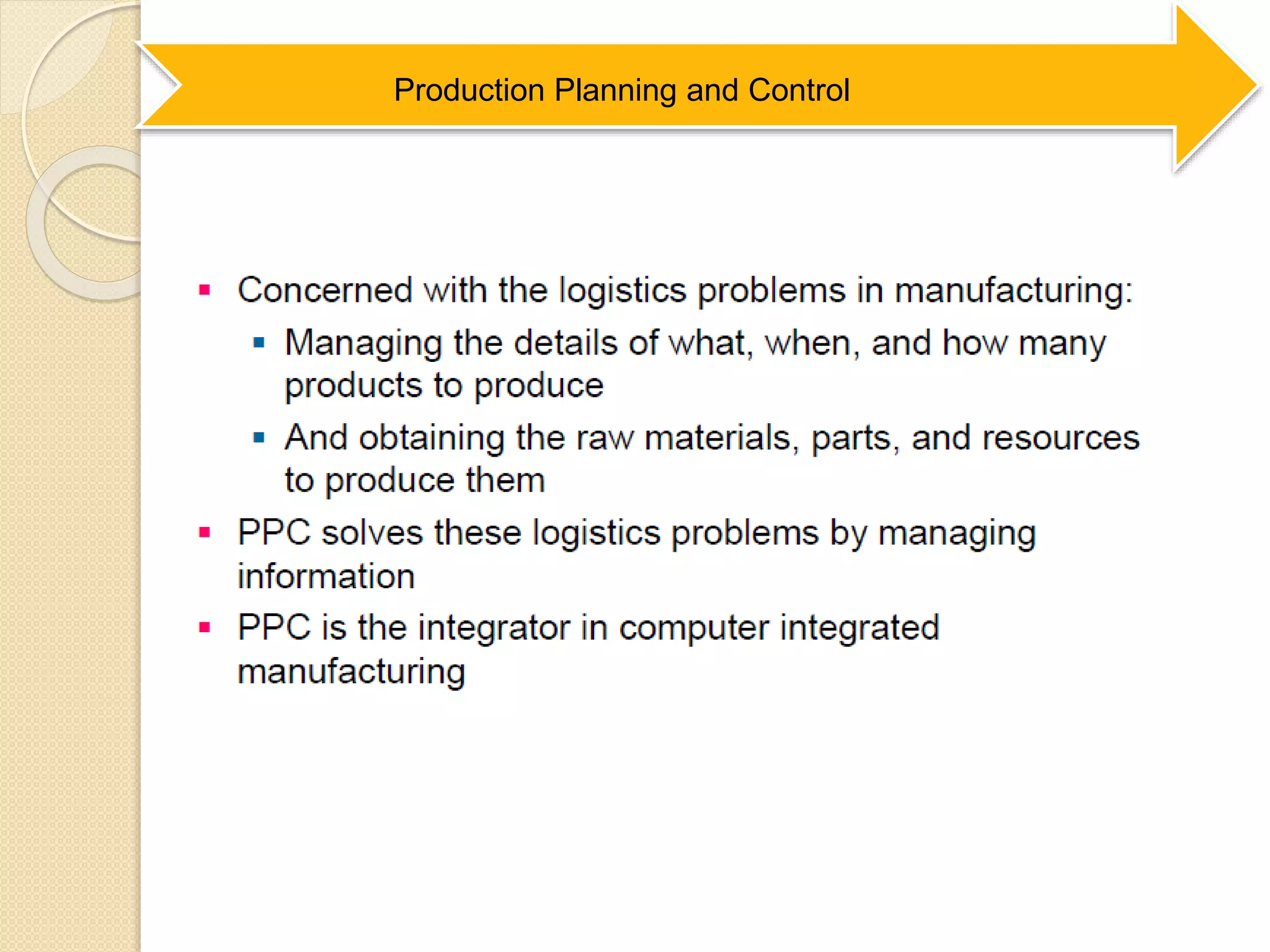 Production Planning and Control
 