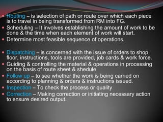 Productionplanning control power point presentation | PPTX