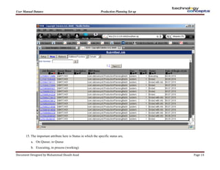 Production planning setup in datatex now | PDF