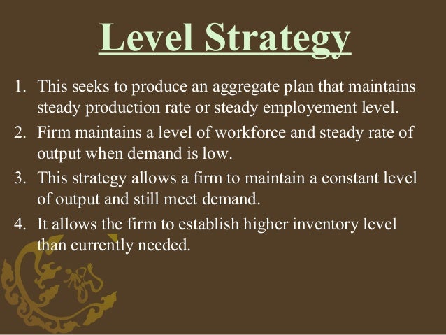 Production Planning Techniques Aggregate Planning Production Planning Techniques Aggregate Planning