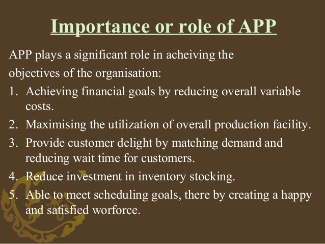 Production Planning Techniques Aggregate Planning