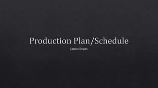 Production Plan/Schedule