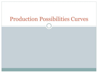 Production Possibilities Curves 
 