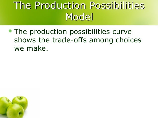 Production possibilities curve the trade offs between two options