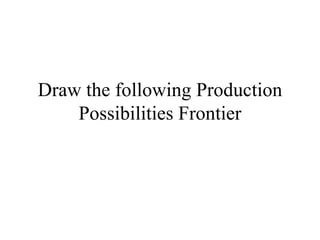 Draw the following Production Possibilities Frontier 