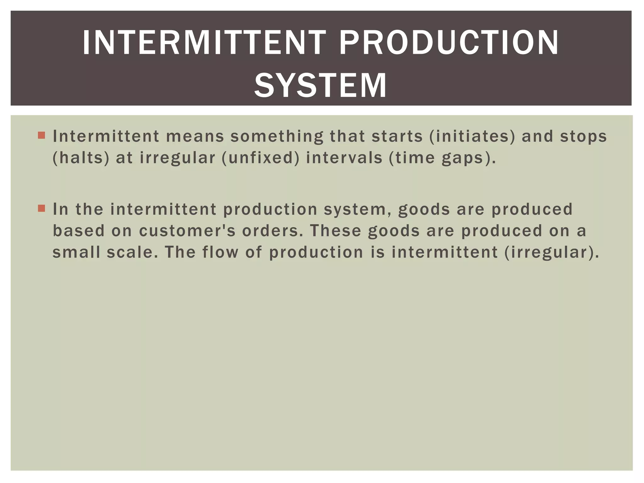 Production System and Production Facilities | PPTX