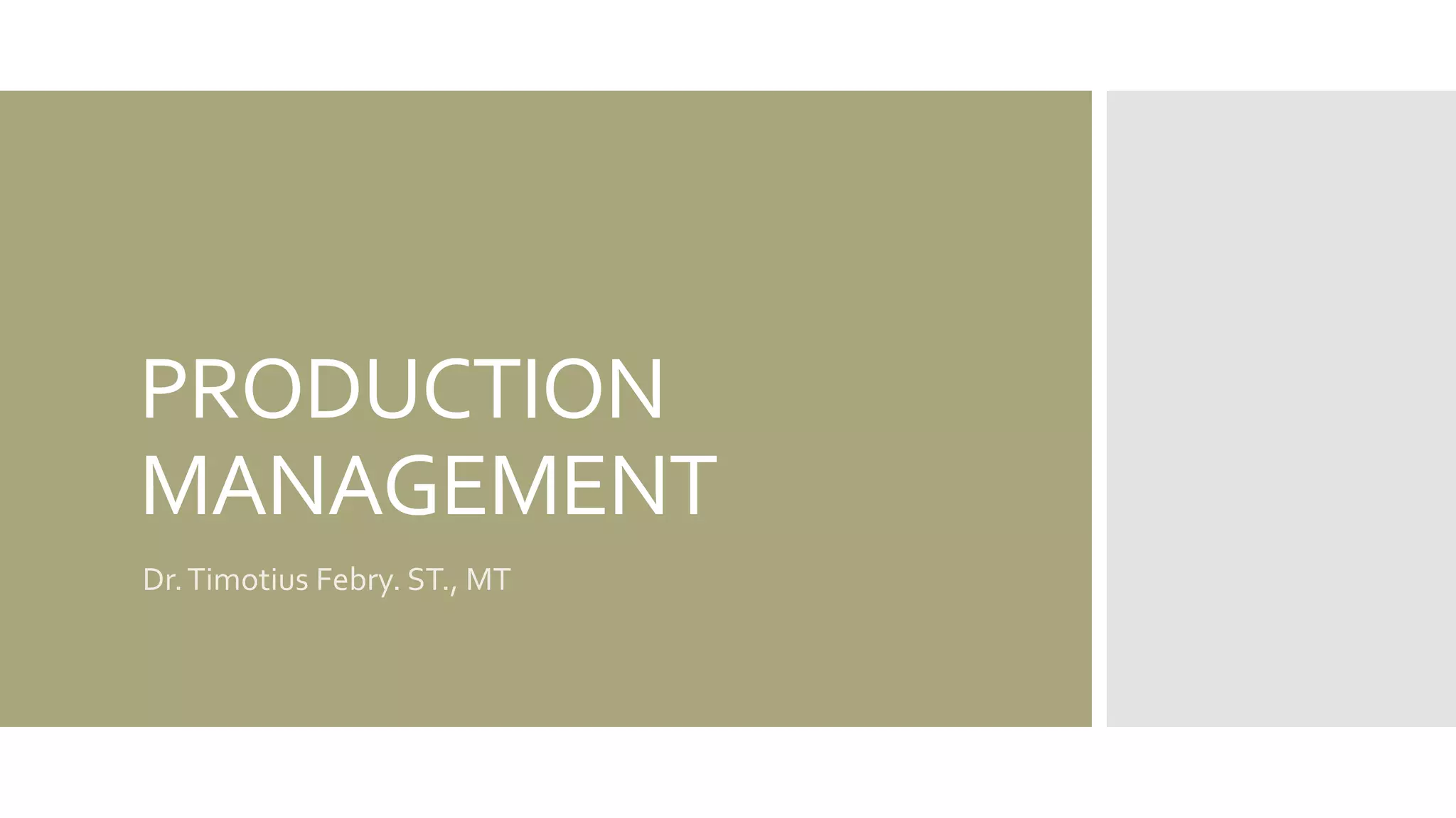Production process | PPT