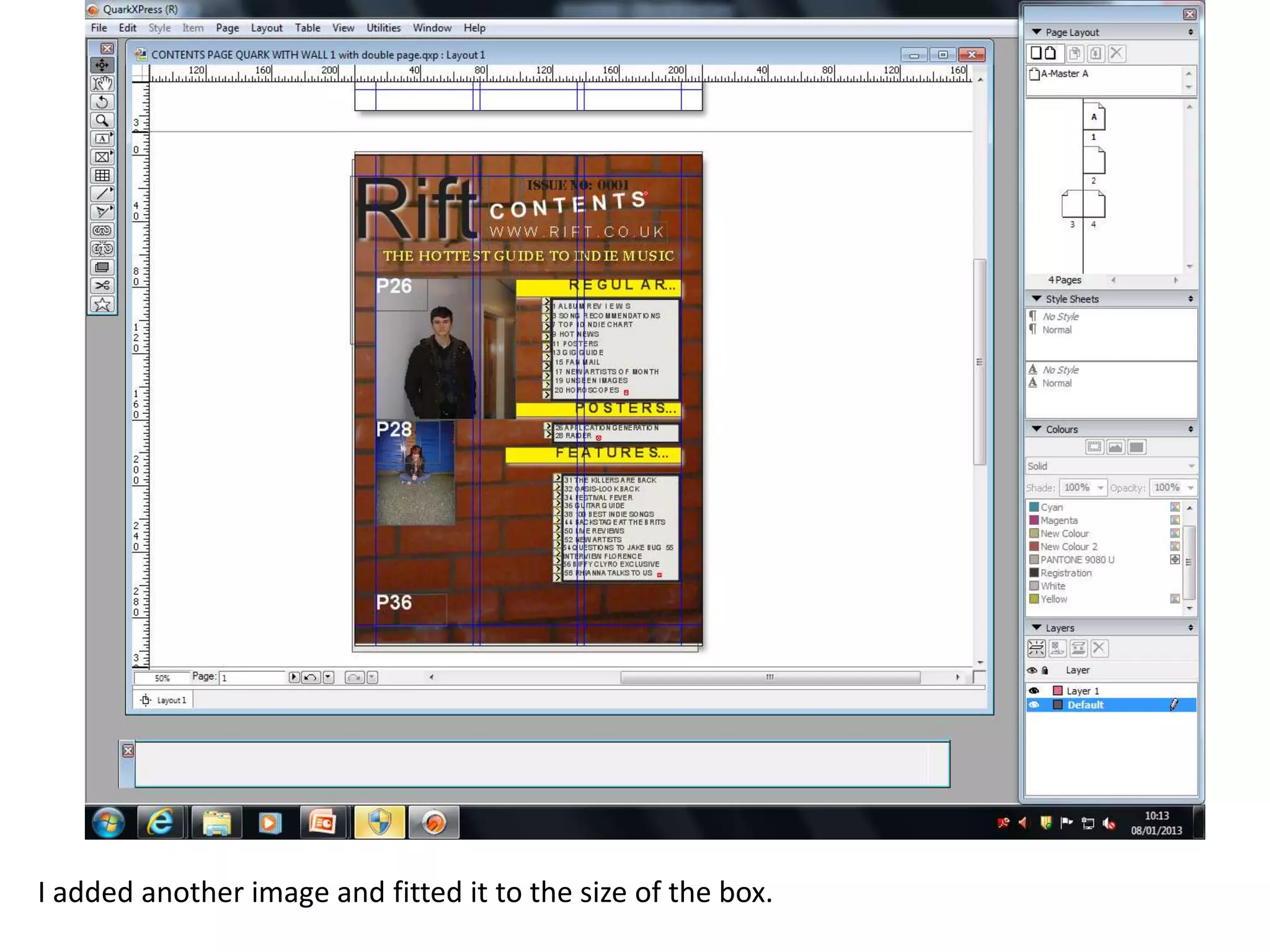 I added another image and fitted it to the size of the box.
