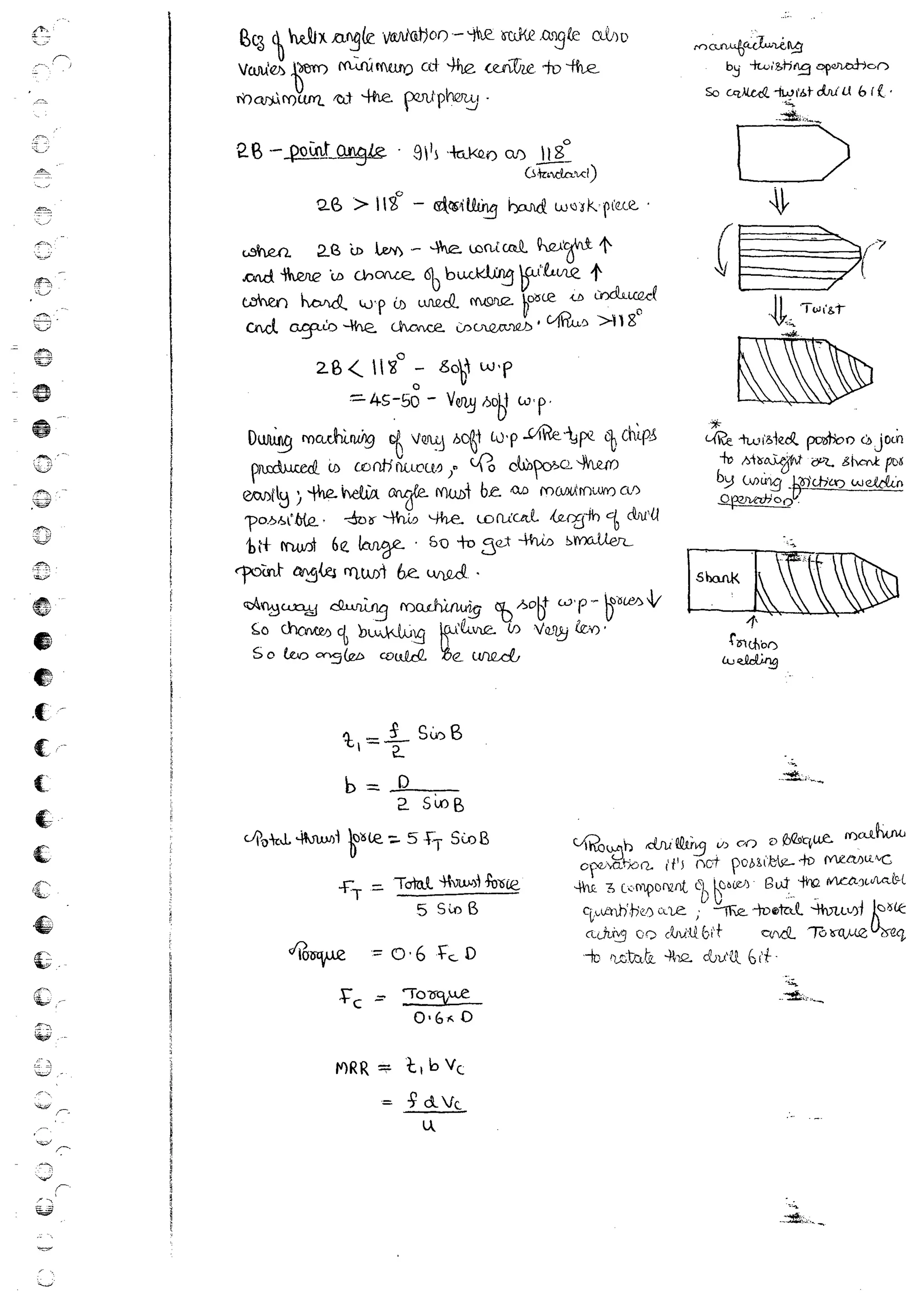 Production Process 1 Mechanical Engineering Handwritten classes Notes (Study Materials) for IES PSUs GATE