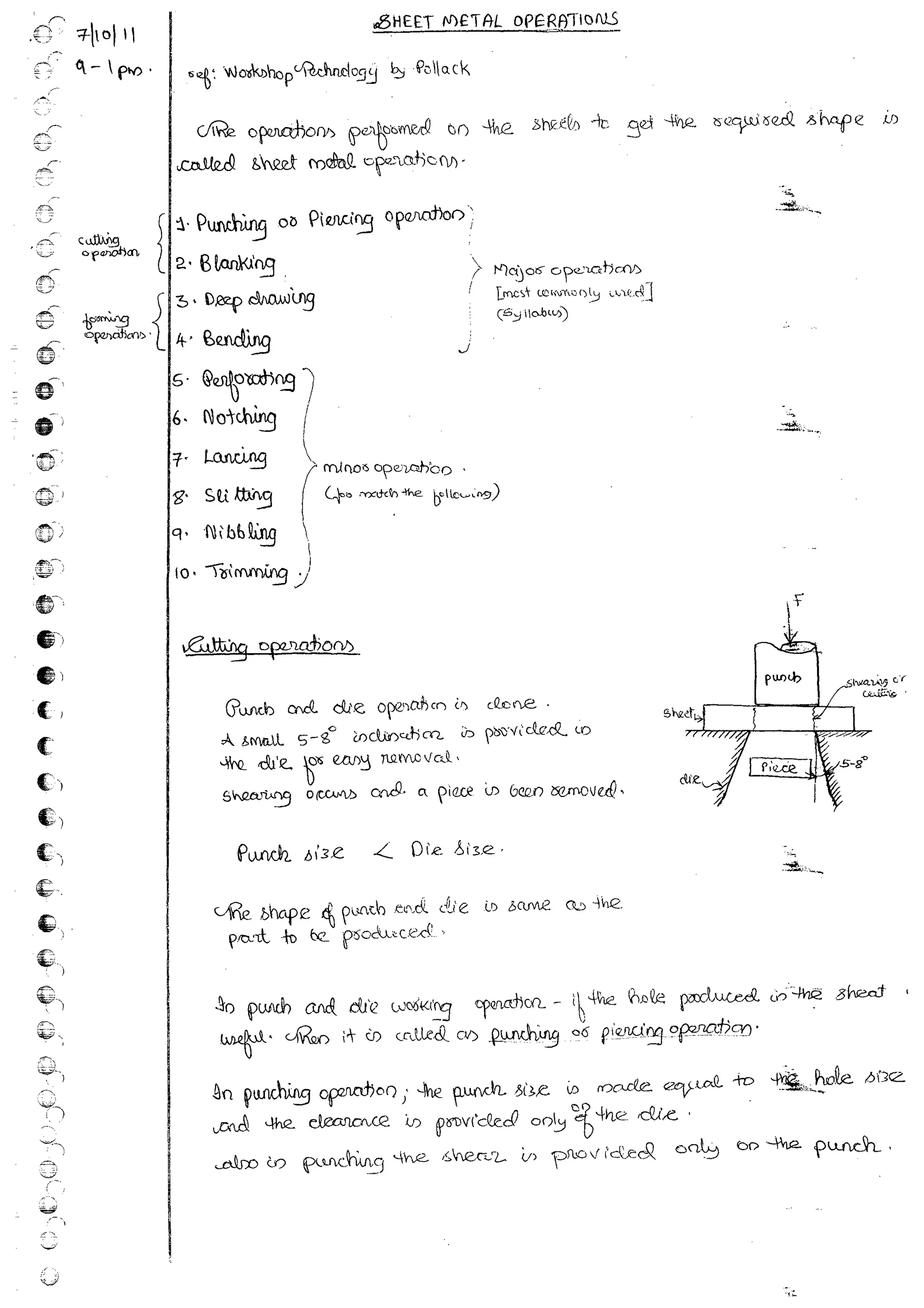 Production Process 1 Mechanical Engineering Handwritten classes Notes (Study Materials) for IES PSUs GATE