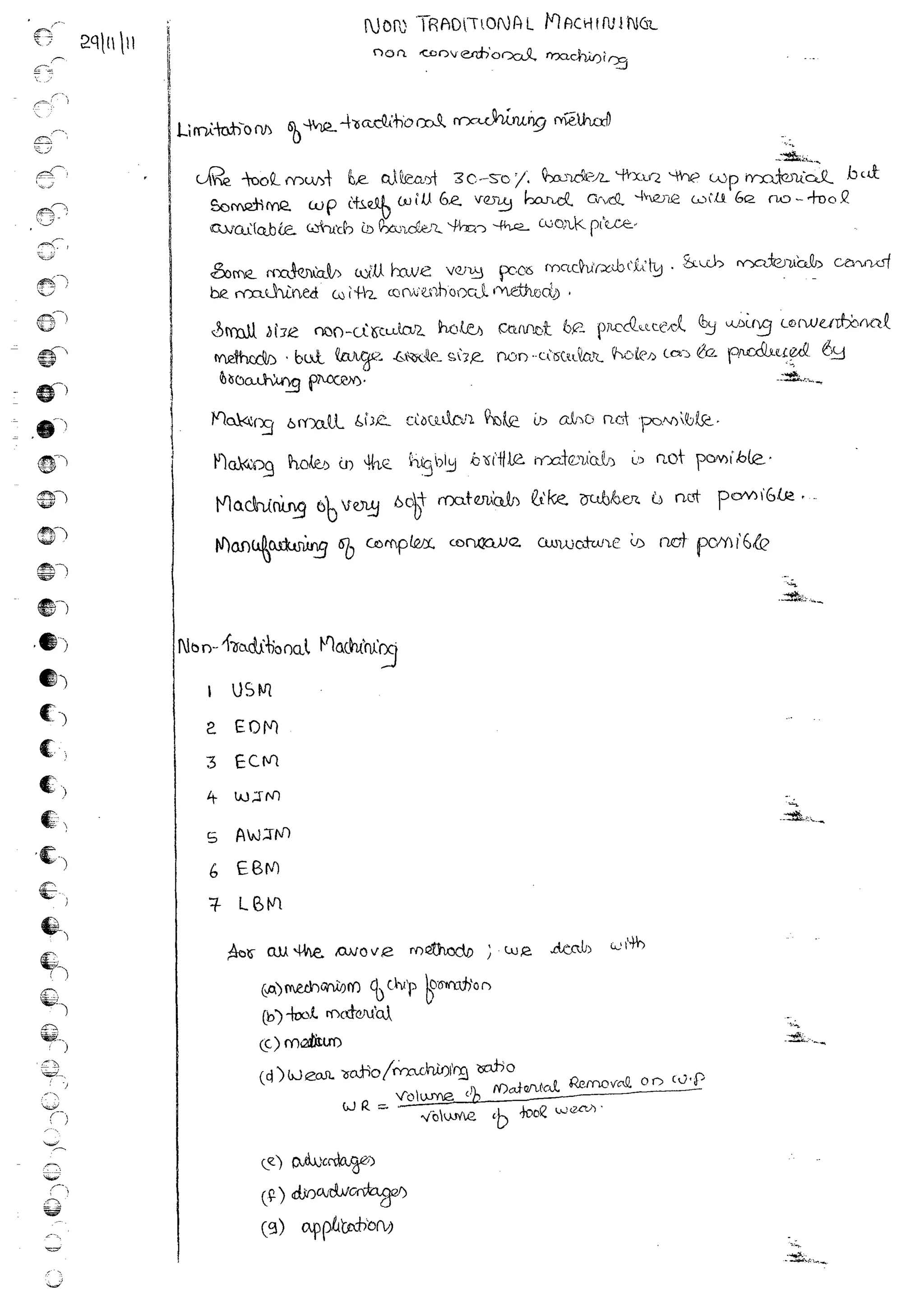 Production Process 1 Mechanical Engineering Handwritten classes Notes (Study Materials) for IES PSUs GATE