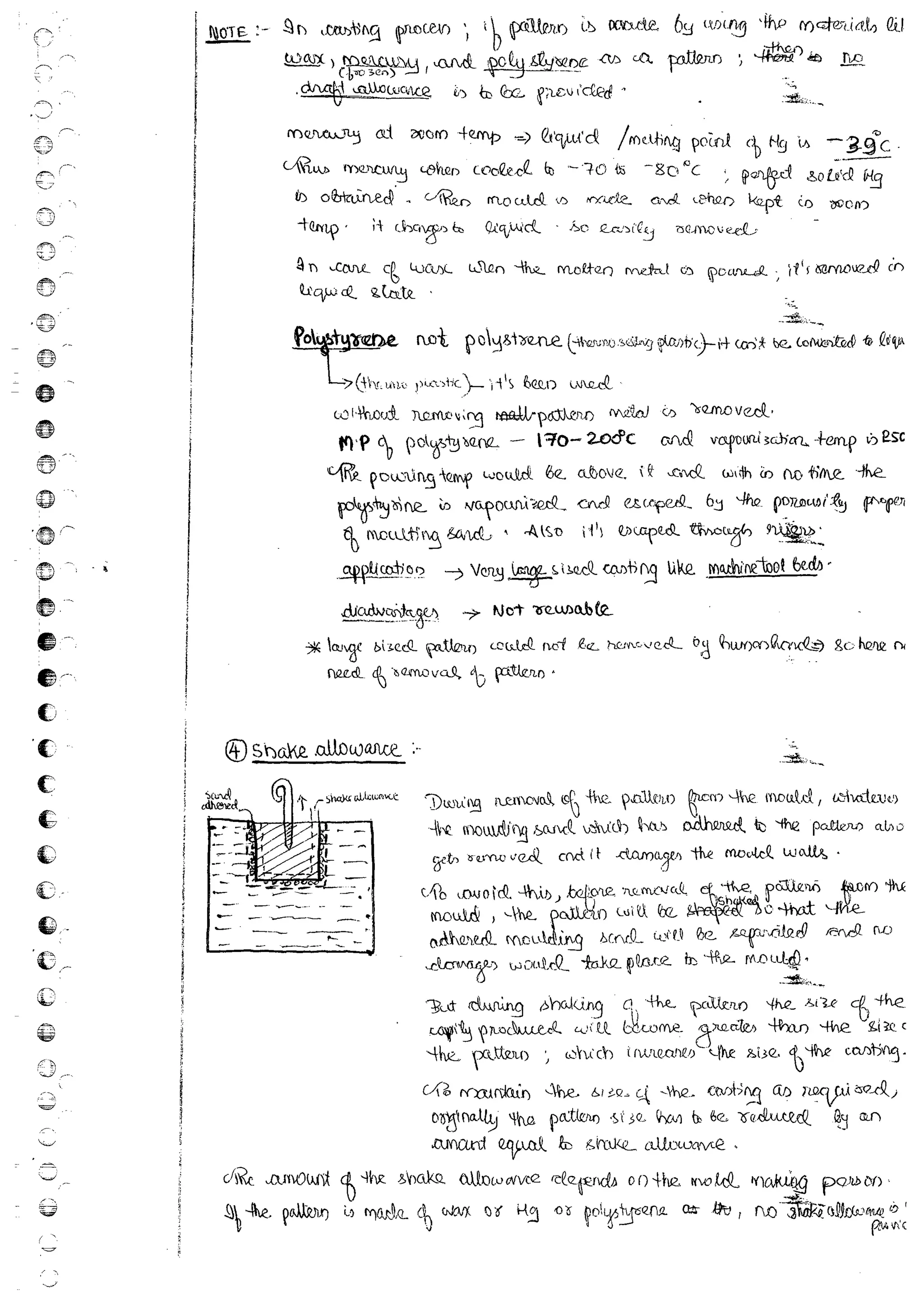 Production Process 1 Mechanical Engineering Handwritten classes Notes (Study Materials) for IES PSUs GATE