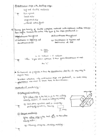 Production Process 1 Mechanical Engineering Handwritten classes Notes ...
