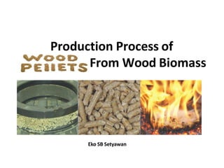 Wood Pellet
Production Process of
From Wood Biomass
Eko SB Setyawan
 