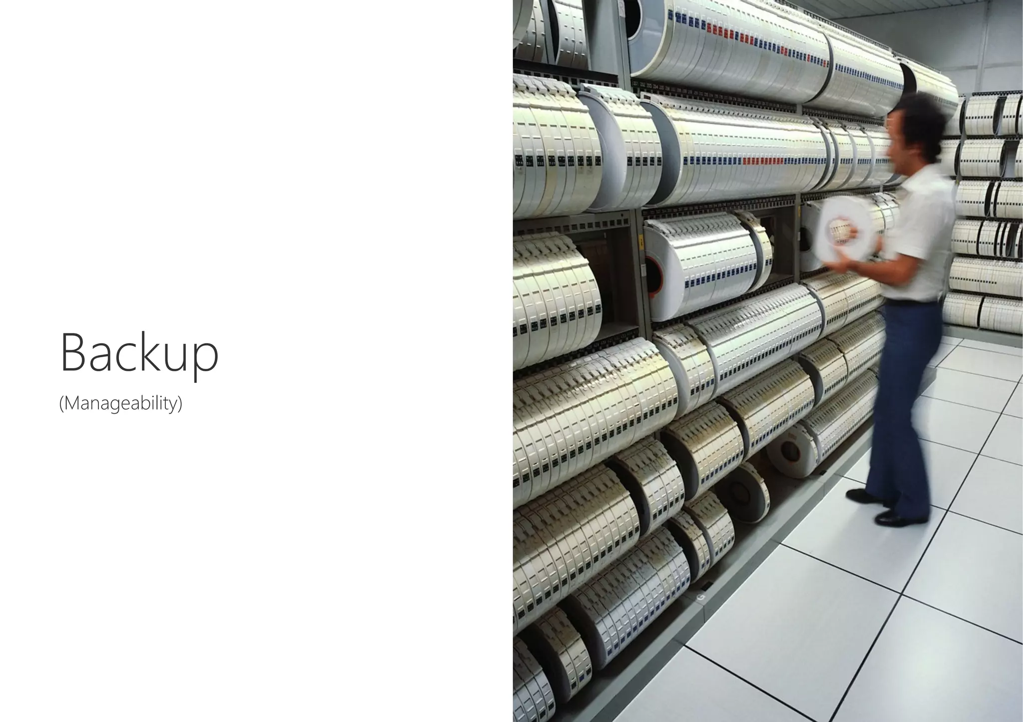 Backup

(Manageability)
 