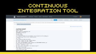 Continuous
Integration Tool
 